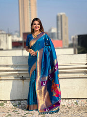 Paithani Vitthala Pallu Muniya Border Saree