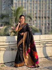 Paithani Vitthala Pallu Muniya Border Saree