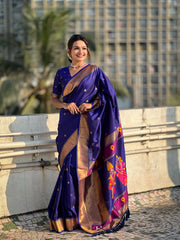 Paithani Vitthala Pallu Muniya Border Saree