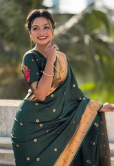 Paithani Vitthala Pallu Muniya Border Saree