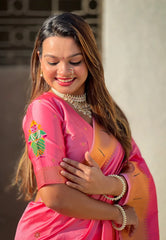 Paithani Vitthala Pallu Muniya Border Saree