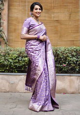 Handcrafted Soft Silk Zari Woven Saree