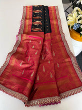 Black Paithani Kanchipuram Touch Silk Lace Saree