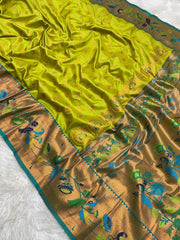 Traditional Wedding Marigold Paithani Saree