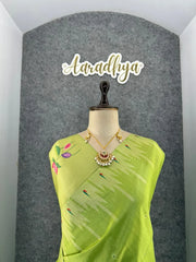 Soft Khadi Raw SIlk Lotus Pallu Paithani Saree