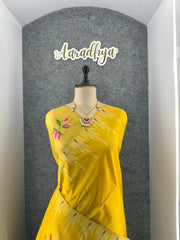 Soft Khadi Raw SIlk Lotus Pallu Paithani Saree