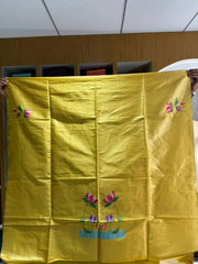 Soft Khadi Raw SIlk Lotus Pallu Paithani Saree