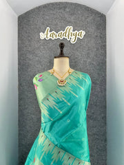 Soft Khadi Raw SIlk Lotus Pallu Paithani Saree