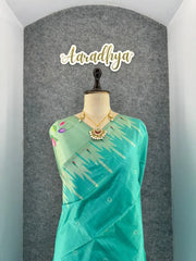 Soft Khadi Raw SIlk Lotus Pallu Paithani Saree