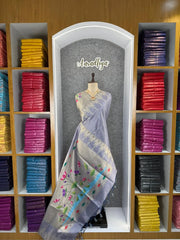 Soft Khadi Raw SIlk Lotus Pallu Paithani Saree