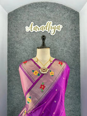 Phoolmala Paithani Soft Khadi Raw Silk Saree