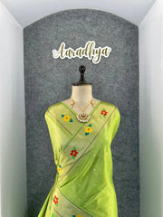 Phoolmala Paithani Soft Khadi Raw Silk Saree