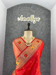 Phoolmala Paithani Soft Khadi Raw Silk Saree