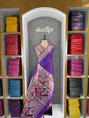 Phoolmala Paithani Soft Khadi Raw Silk Saree