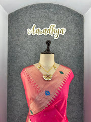 Soft Khadi Raw SIlk Mandap Paithani Saree