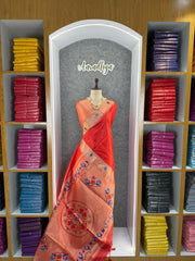 Soft Khadi Raw SIlk Mandap Paithani Saree