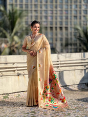 Soft Organza Rajhans Paithani Saree