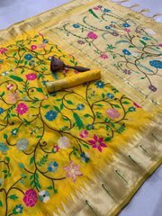 Janhvi Kapoor–Inspired Kanchivaram Paithani Silk Saree
