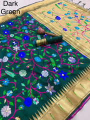 Janhvi Kapoor–Inspired Kanchivaram Paithani Silk Saree