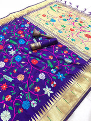 Janhvi Kapoor–Inspired Kanchivaram Paithani Silk Saree