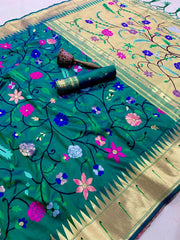 Janhvi Kapoor–Inspired Kanchivaram Paithani Silk Saree