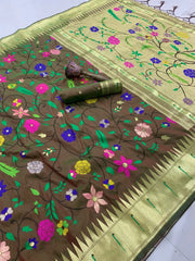 Janhvi Kapoor–Inspired Kanchivaram Paithani Silk Saree