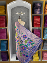 Dupatta - Pure Zari Floral Multicolor Weaving Paithani Dupatta