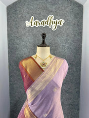 Premium Kamdhenu Pichwai Muga Silk Saree