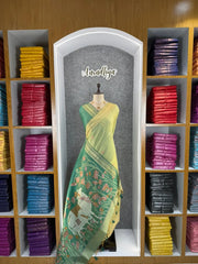 Premium Kamdhenu Pichwai Muga Silk Saree