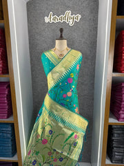 Janhvi Kapoor–Inspired Kanchivaram Paithani Silk Saree