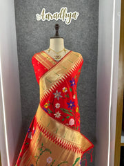 Janhvi Kapoor–Inspired Kanchivaram Paithani Silk Saree