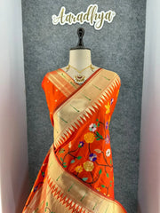 Janhvi Kapoor–Inspired Kanchivaram Paithani Silk Saree