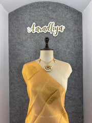 Royal Tissue Silk Zari Weaving & Mango Border Saree