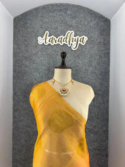 Royal Tissue Silk Zari Weaving & Mango Border Saree