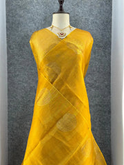 Royal Tissue Silk Zari Weaving & Mango Border Saree
