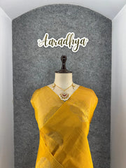 Royal Tissue Silk Zari Weaving & Mango Border Saree