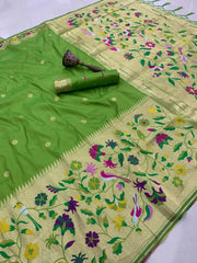 Alia Bhatt–Inspired Soft Silk Kanchivaram Paithani Saree