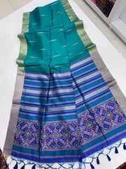 Soft Khadi Raw Silk Weaving Patola Saree