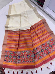 Soft Khadi Raw Silk Weaving Patola Saree