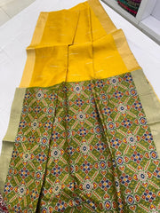 Soft Khadi Raw Silk Weaving Patola Saree