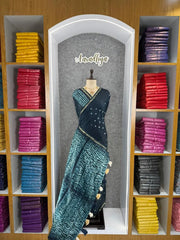 Pure Cotton Hand Dyed Bandhej Sibori Saree