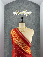 Pure Cotton Hand Dyed Bandhej Sibori Saree