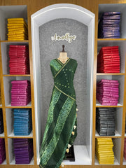 Pure Cotton Hand Dyed Bandhej Sibori Saree