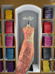 Designer Paithani Patola Sparrow Saree in Banarasi Soft Silk