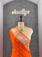 Viscose Raw Silk Bandhej Printed Paithani Saree