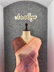 Pure Muga Cotton Parrot Paithani Saree