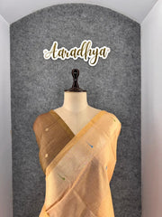 Pure Muga Cotton Parrot Paithani Saree