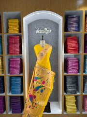 Pure Kanchipuram Paithani Silk Parrot Design Saree