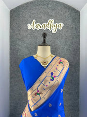 Pure Kanchipuram Paithani Silk Parrot Design Saree