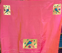 Pure Kanchipuram Paithani Silk Parrot Design Saree